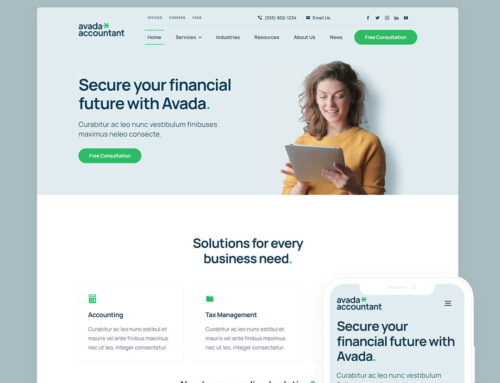 Avada Accountant Prebuilt Website