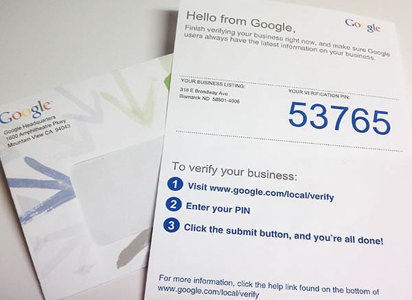 google my business pin