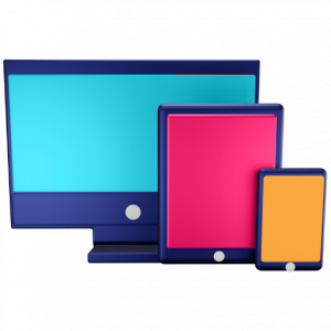 Responsive Web Design Icon showing desktop, tablet, and mobile screens