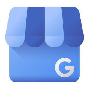 simply the best digital marketing Google Business Profile Shop Icon with dark blue and light blue tones