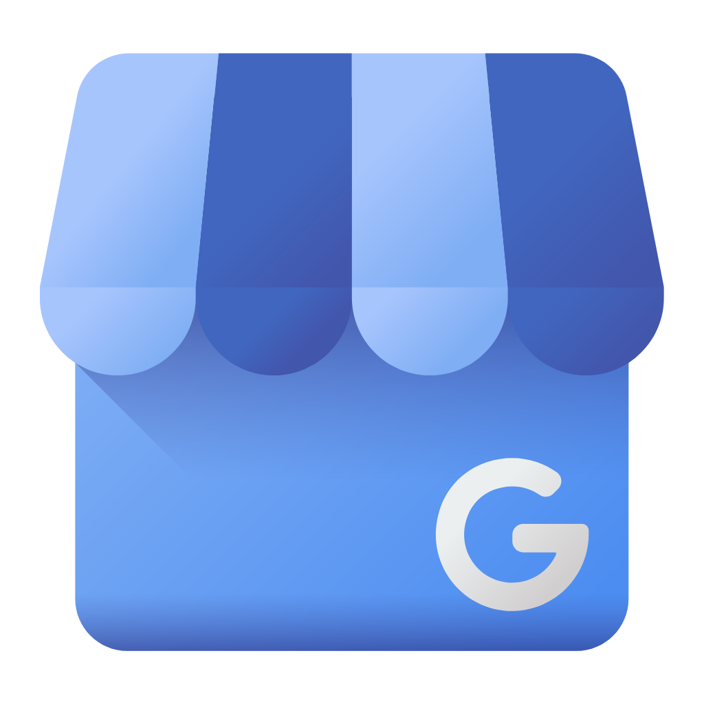 simply the best digital marketing Google Business Profile Shop Icon with dark blue and light blue tones