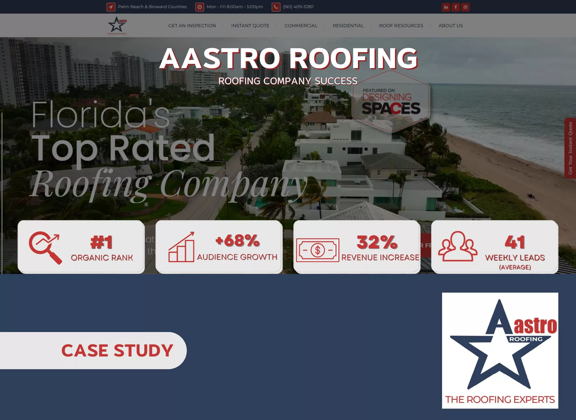 Graphic of Aastro Roofing - Roofers Case Study for Digital Marketing